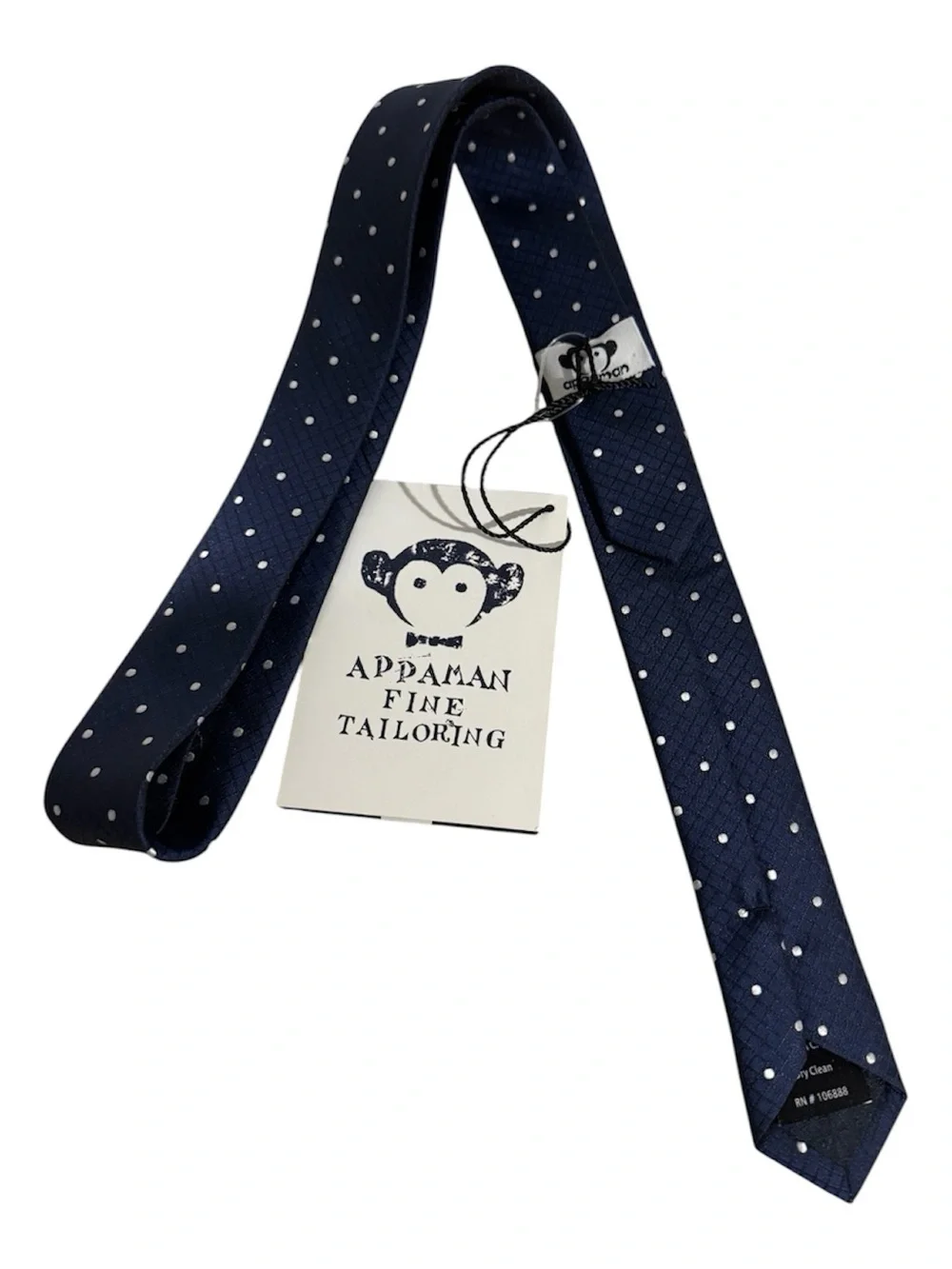 Appaman Navy Blue Polka Dot Youth Boys Tie New with tags